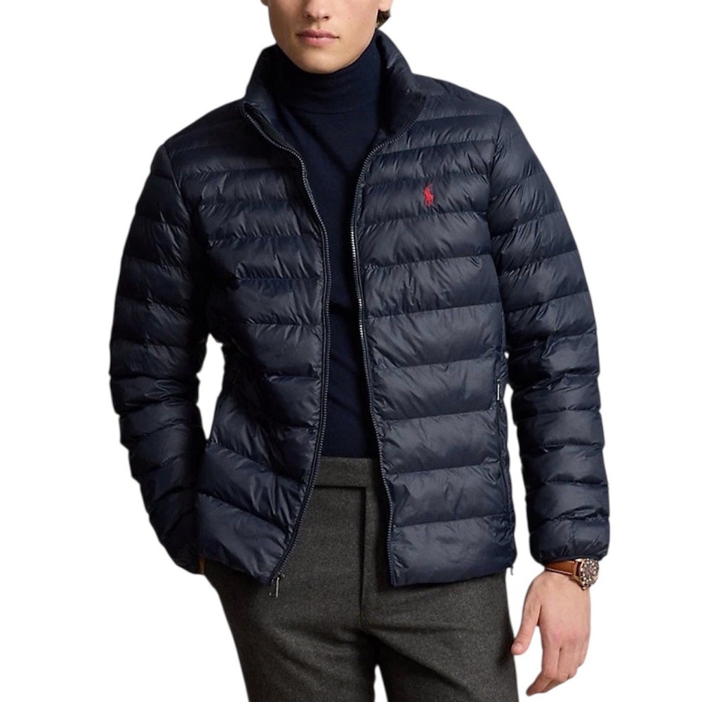 NWT Polo Ralph Lauren Performance Water-Repellent Packable Puffer Jacket Black L